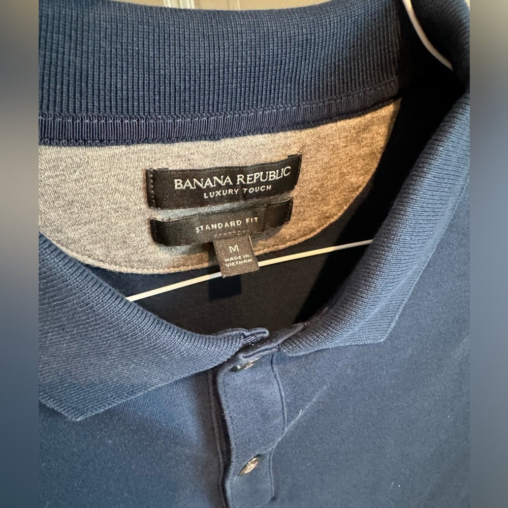 Banana Republic Luxury Touch Navy Polo
